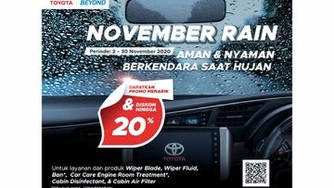 Toyota Punya Program November Rain untuk Hadapi Musim Hujan