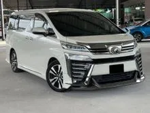TRUE YEAR 2019 Toyota Vellfire 2.5 ZG MPV WARRANTY  EYES LED LAMPS PILOT SEAT MEMORY SEAT LEATHER SEAT POWER BOOT BLIND SPOT