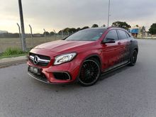 2017/2018 Mercedes-Benz GLA45 AMG 2.0 MATIC SUV RACE MODE 39K KM , AMG SPEC , PANOROMIC ROOF , RM5000 WORTH OF STICKER USED ,Power boot , Navigation