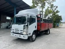 Unregistered Original 17 Kaki Isuzu NQR75 Wooden Cargo Steel Pagar & Canvas For Sell