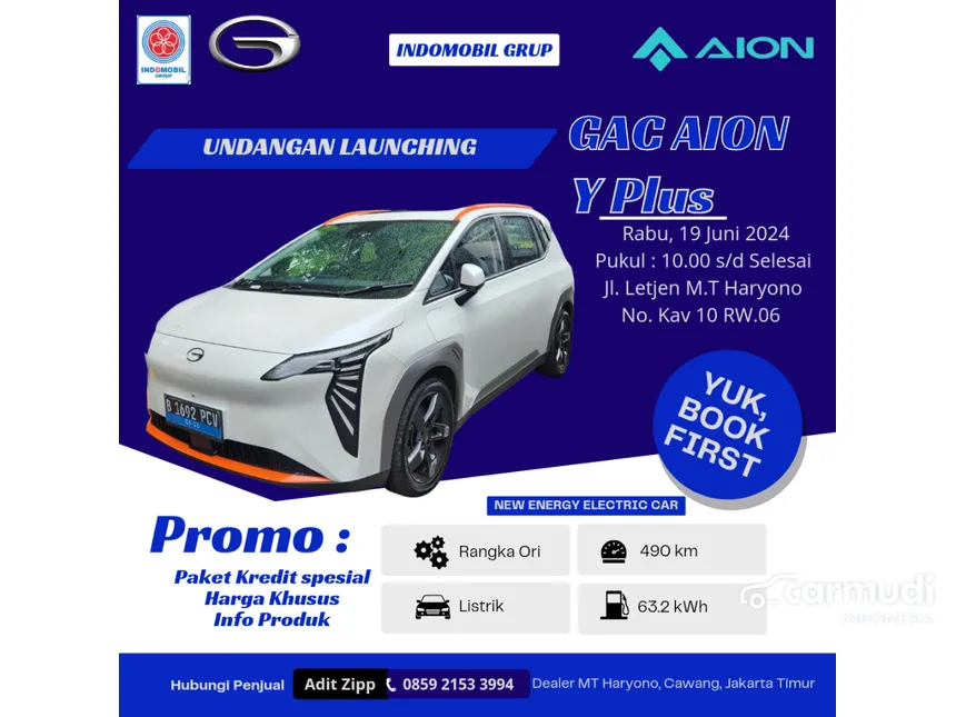 Jual Mobil GAC Aion Y Plus 2024 EV di DKI Jakarta Automatic Wagon Putih Rp 420.400.000