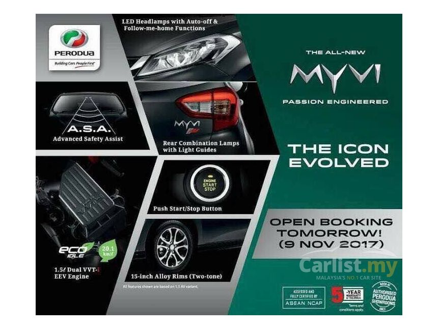 Perodua Myvi 2018 H 1.5 in Kuala Lumpur Automatic 