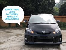 FREE 5 YEARS WARRANTY 2015 TOYOTA ESTIMA AERAS 2.4CC PETROL / ROOF MONITOR /REVERSE CAMERA /2 POWER DOOR / FULL LEATHER 7 SEATER MPV # Max 012-201 6830