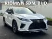 Recon [READY STOCK] 2020 Lexus RX300 2.0 F Sport, Mark Levinson Sound System, 360 Camera, Red Interior, Panoramic Sliding Roof and MORE