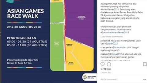 Jalan Asia Afrika Ditutup Karena Kebutuhan Asian Games 2018