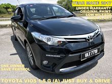 2017 Toyota Vios 1.5 G FACELIFT (A) JUST BUY AND DRIVE (UNDER WARRANTY)