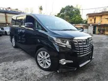 ACIK Recon Unreg 2017 TOYOTA ALPHARD S 2.5 Black 7 Seater Roof Monitor