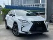 Recon 2019 Lexus RX300 2.0 F Sport SUV Sunroof Head Up Display Red Leather Seat EMS Blind Spot Monitor Mark Levinson Power Tailgate PCS LKA Free Warranty - Cars for sale