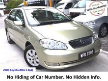 GENUINE YEAR 2006 Toyota Corolla Altis 1.6(A)
