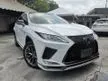 Recon 2020 Lexus RX300 2.0 F Sport SUV RED INTERIOR/PANAROMIC ROOF/HUD/SURROUND CAM/BSM/FULL LEATHER SEATS/POWER BOOT UNREGISTERED