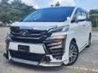Used 2016 Toyota Vellfire 2.5 Z G Edition MPV MODELLISTA BODYKIT, 7/SEAT, TIPTOP CONDITION, S/ROOF P/BOOT, R/CAM, MEMORY SEAT