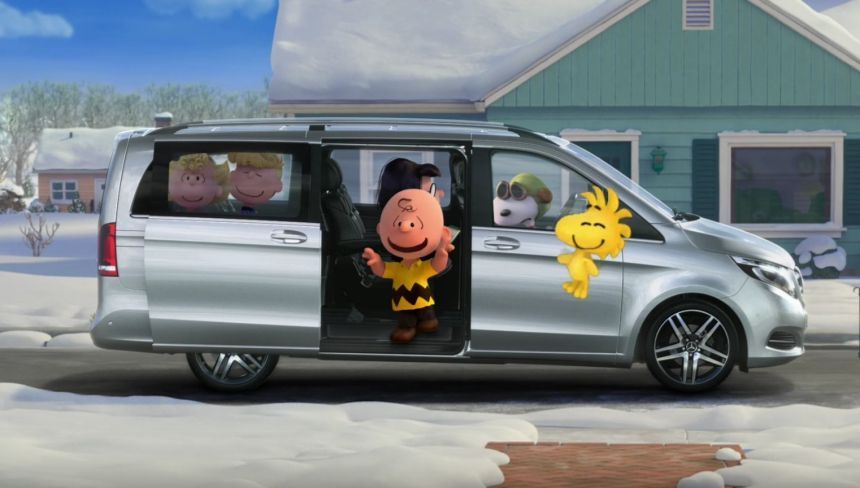 Peanuts store movie vans