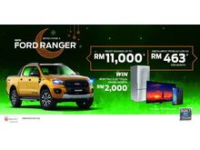 Ford Ranger 2.0 Wildtrak Enjoy interest savings up to RM11,000 with instalment from as low as RM463 per month OR Cash Rebate of up to RM11,000