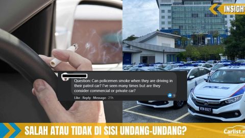 Anggota PDRM Merokok Di Dalam Kereta Peronda – Boleh Kena Saman Ke?