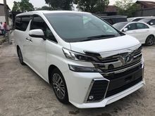 2016 TOYOTA VELLFIRE 2.5 ZG FULL SPEC JBL 4 CAMERA ( FREE 1 YEAR WARRANTY)
