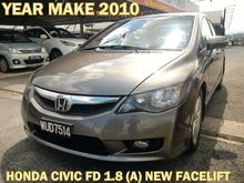 2010 Honda Civic 1.8 NEW FACELIFT (A) LEATHER SEAT FREE ACCIDENT (( FREE SERVICE ))