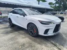2023 Lexus RX 350 2.4 F Sport / GRADE 5A / 18K KM / BLACK INTERIOR / ORANGE CALIPER /REAR SEATS ELECTRIC / PANROOF / 360 CAM /HUD/DIM/BSM/ 2023 UNREG