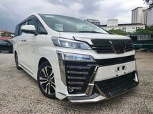 2018 Toyota Vellfire 2.5 ZG,JBL,SURROUND CAMERA 360,PRE CRASH,DIM,SUNROOF,MONDELISTA BODYKIT 18 UNREG
