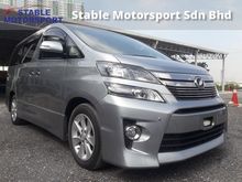 2013 Toyota Vellfire 2.4 Z MPV * 7 SEATERS * REAR FLIP * MONITOR REVERSE CAMERA * SUNROOF/MOONROOF *