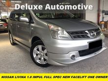 2013 Nissan Grand Livina 1.6 Comfort MPV IMPUL FULL SPEC FACELIFT ONE OWNER ALL ORIGINAL PART ORIGINAL PAINT WITH LOW MILEAGE