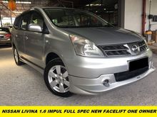 2013 Nissan Grand Livina 1.6 Comfort MPV IMPUL FULL SPEC FACELIFT ONE OWNER ALL ORIGINAL PART ORIGINAL PAINT WITH LOW MILEAGE