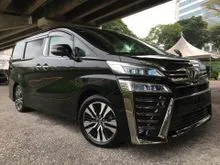 2019 Toyota Vellfire 2.5 ZG MPV Unregistered 3LED Sequential Lamp 360 Camera DIM BSM Power Boots