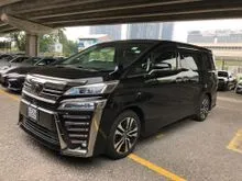 2019 Toyota Vellfire 2.5 ZG MPV Unregistered 3LED Sequential Lamp 360 Camera DIM BSM Power Boots