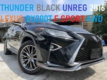 THUNDER BLACK UNREG 2016 LEXUS RX200T AWD SUNROOF