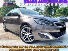 2016 Peugeot 308 1.6 THP FULL SPEC UNDER WARRANTY PANORAMIC ROOF