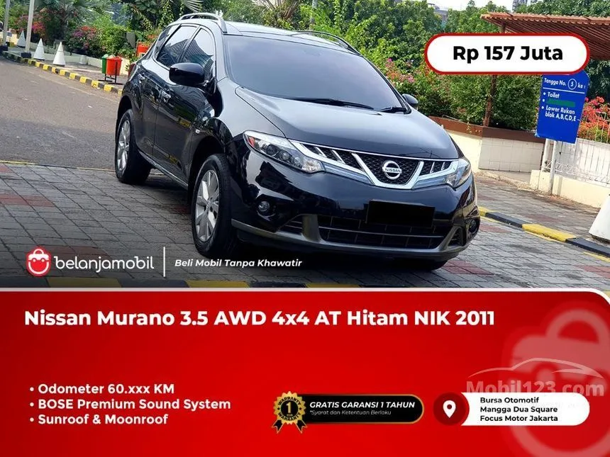 Jual Mobil Nissan Murano 2011 3.5 di DKI Jakarta Automatic SUV Hitam Rp 157.000.000
