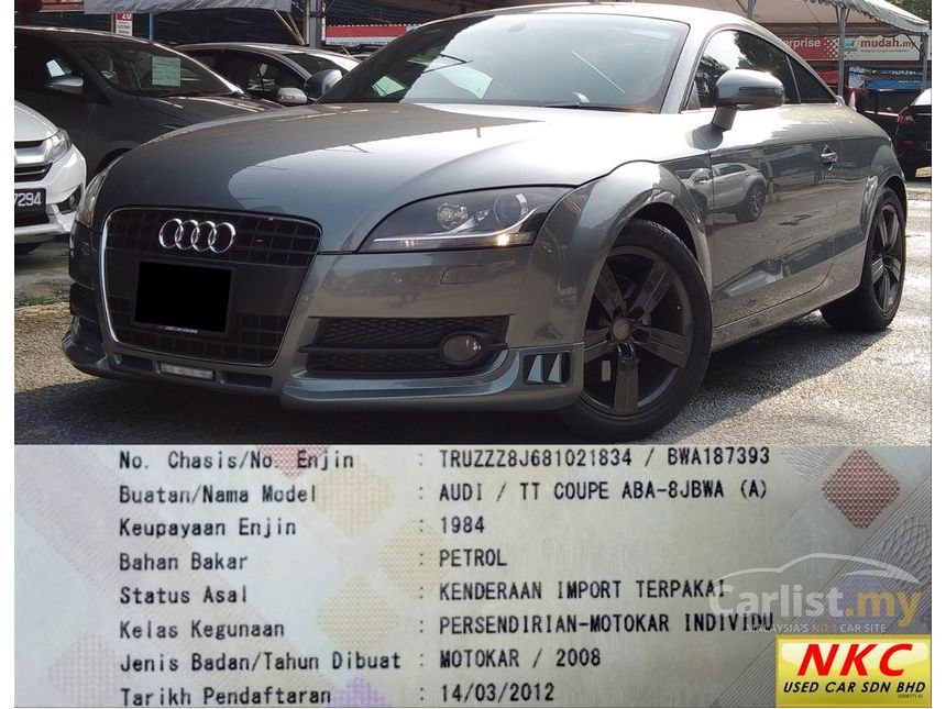 Audi TT 2008 TFSI 2.0 in Kuala Lumpur Automatic Coupe Grey for RM 