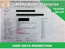 2011 TRUE Toyota Corolla Altis 1.6 E (A) FACELIFT HARI RAYA PROMOTION