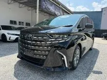 2025 Toyota Alphard 2.5 Z SPEC FULLY LOADED SUNROOF 4CAMERA DIM BSM HUD SIDE STEP ROOF TV NEW CAR 30KM MILEAGE ONLY JAPAN EDITION