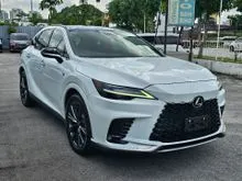 Offer FREE 6 YEAR WARRANTY Unreg 2023 Lexus RX 350 2.4 F Sport Handling SUV White / Panaromic Roof/ HUD/ BSM/ PROCESSING FEE RM1350