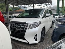 2015 Toyota Alphard 2.5 G MEGA SPEC ** PRE CRASH / 2 X ELEC SEATS / MEMORY SEAT / ALPINE ROOF MONITOR / SUN BLIND ** FREE 5 YEAR WARRANTY ** OFFER NOW