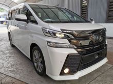 2016 Toyota Vellfire 2.5ZA GOLDEN EYES PRE CRASH SAFETY 7SEATER POWER BOOT SUEDE HALF LEATHER SEAT CEILING MONITOR 4YEARS WARRANTY UNREGISTERED