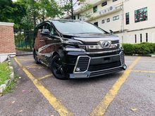 PRICE CAN NEGO!!! ZG 2.5 Toyota Vellfire UNREGISTER!!! FULL AMIRATION BODYKIT , PRE-CRASH SAFETY BRAKE SENSOR , SUNROOF , ROOF MONITOR!!! NEW STOCK!!!