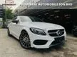 Used MERCEDES BENZ C250 COUPE AMG WTY 2025 2018,CRYSTAL WHITE IN COLOUR,FULL LEATHER SEAT RED IN COLOUR,2 DOORS,ONE OF DATO OWNER