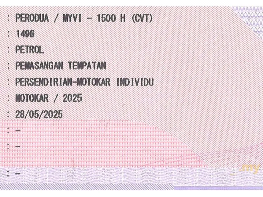 2025 Perodua Myvi H Hatchback