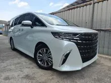 2024 Toyota Alphard 2.5 Z Grade 5A Sun Roof 4Cam360View PCS LDA BSM DIM Roof Monitor Leather Power Boot Unregister