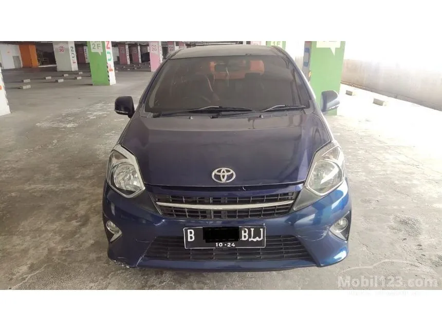 Jual Mobil Toyota Agya 2014 E 1.0 di DKI Jakarta Automatic Hatchback Biru Rp 75.000.000