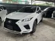 Recon 2020 UNREG Lexus RX300 2.0 (A) F Sport New facelift Panaromic Roof with 5 year warranty