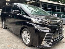 2016 Toyota Vellfire 2.5 Z - 27,xxx KM ONLY - PIONEER SET TV - 2 POWER DOOR - 5 YEARS WARRANTY