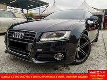 2012 Audi A5 2.0 TFSI Quattro S Line (A) Sport Back 4 Door, Paddle Shift, Reverse Cam ** 1 Owner **