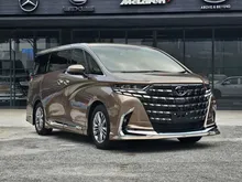 (Grade 5A, 5k KM) 2024 Toyota Alphard 2.5 Z Modelista MPV, Sunroof, BSM, DIM, Auto Side Step, 2023, Black Interior, Gold Exterior, Surround Camera