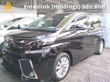 2015 Toyota Vellfire 2.5 ZA SUNROOF JBL SOUND SYSTEM POWER BOOT 360 CAMERA 2 POWER DOOR FREE WARRANTY
