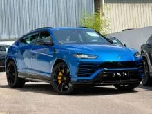2021 LAMBORGHINI URUS 4.0 V8 SUV , READYSTOCK , B&O SOUND SYSTEM , 6 DRIVING MODES , PANORAMIC ROOF , 360 SURROUND CAMERA , BLACK LEATHER INTERIORS