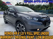 2017 Honda HR-V 1.8 i-VTEC V UNDER WARRANTY ORIGINAL PAINT LOW MILEAGE