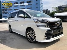 2017 Toyota Vellfire 2.5 ZG MPV GOLDEN EYE PILOT SEAT ALPINE SUNROOF UNREG WHITE