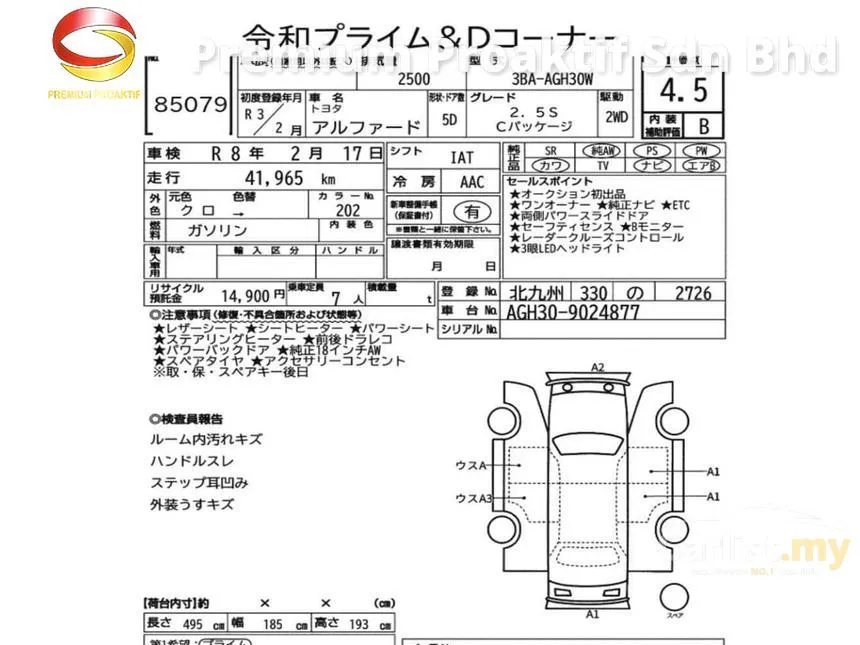 2021 Toyota Alphard G S C Package MPV